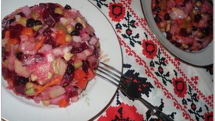 Винегрет с черной фасолью