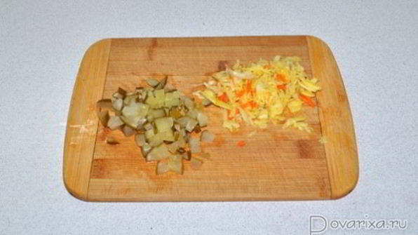 винегрет с грибами