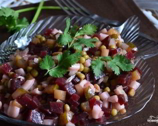 Винегрет с кальмарами