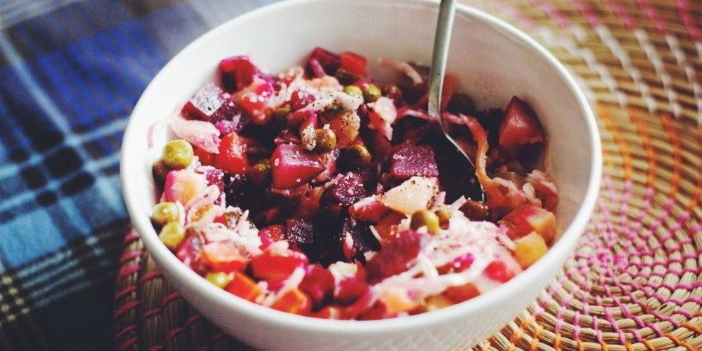 Рецепт винегрета с квашеной капустой