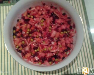 Винегрет с мандаринками