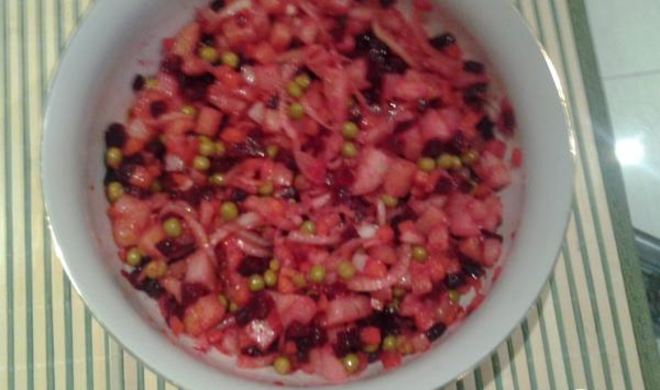 Винегрет с мандаринками