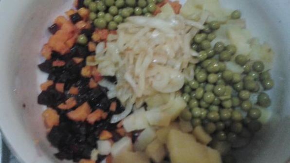 винегрет с мандаринками