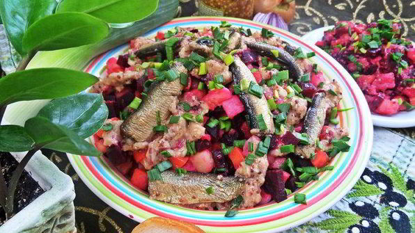 винегрет со шпротами