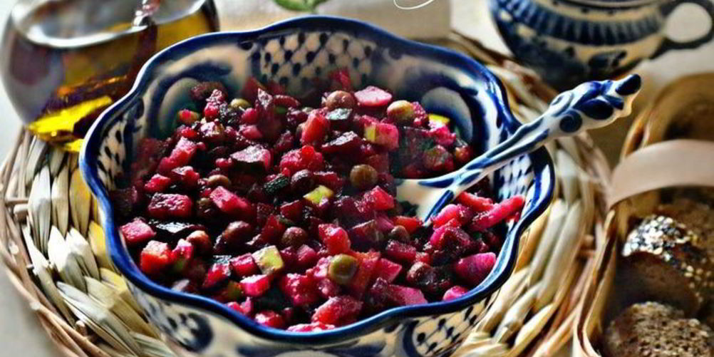 Рецепт винегрета со слабосоленым лососем