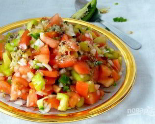 Эфиопский помидорный салат