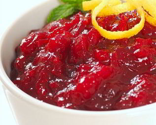 Клюквенный соус с грейпфрутом и мятой