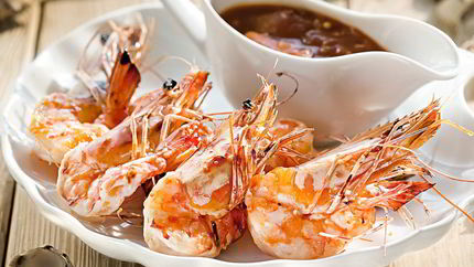 Креветки по-креольски и соус барбекю с бурбоном