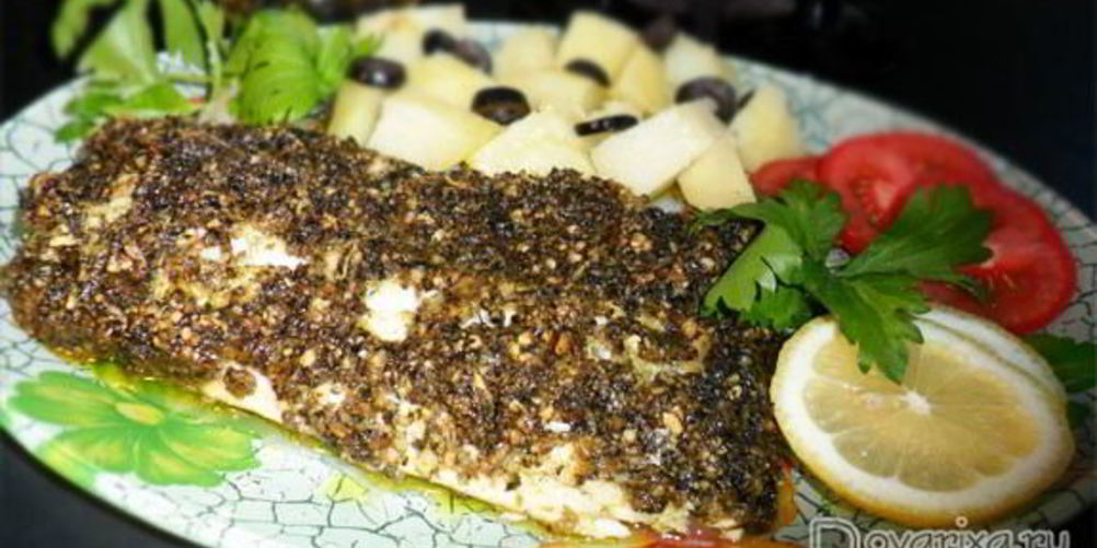 Рецепт рыбы, запеченной под соусом песто