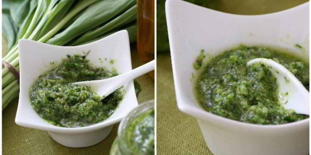 Рецепт соуса песто с черемшой