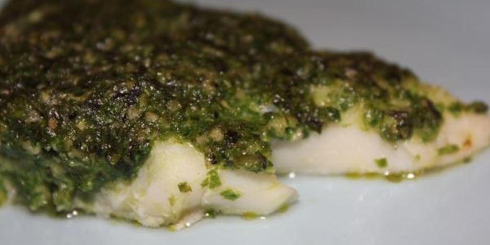 Рецепт трески под соусом песто