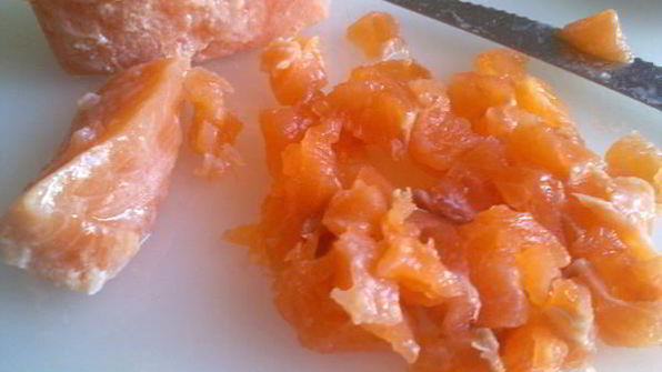 тартар из слабосоленого лосося