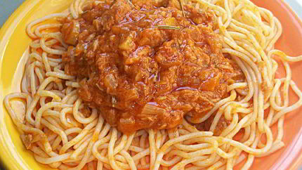 Томатный соус с тунцом для спагетти