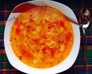 Борщ из куриного филе