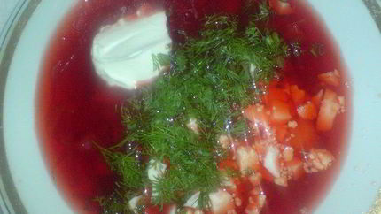 Борщ красный холодный