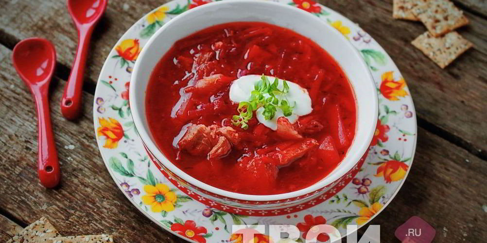 Рецепт борща красного