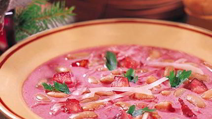 Борщ с фасолью и капустой