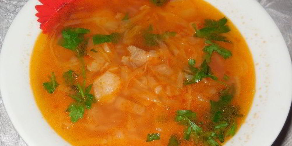 Рецепт борща с фасолью и мясом