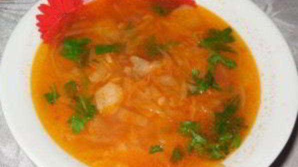 борщ с фасолью и мясом