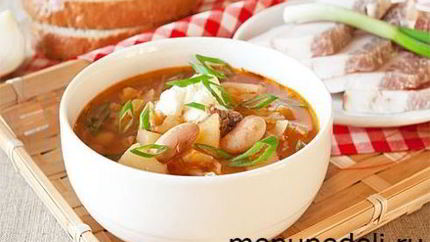 Борщ с фасолью