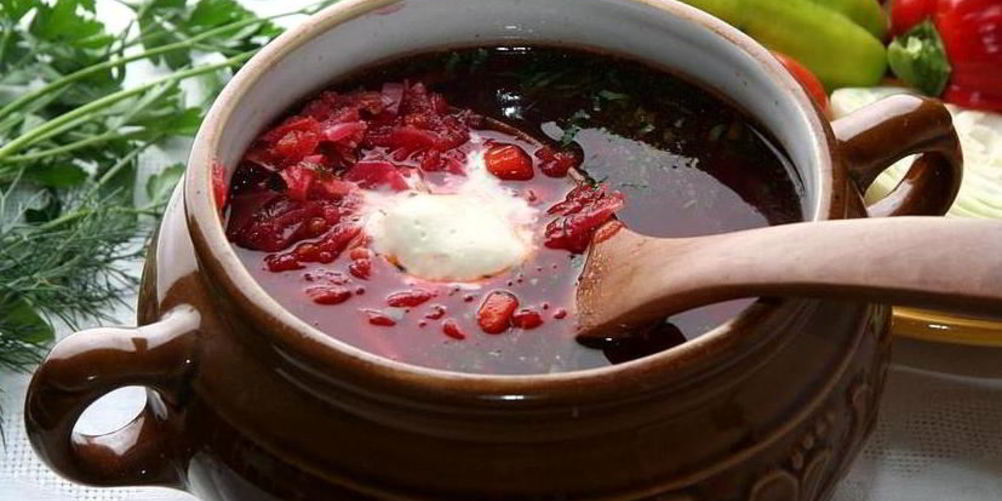 Рецепт борща с грибами и фасолью