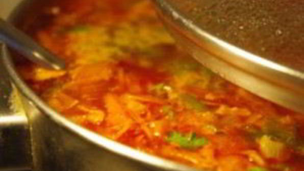 борщ с грибами и фасолью