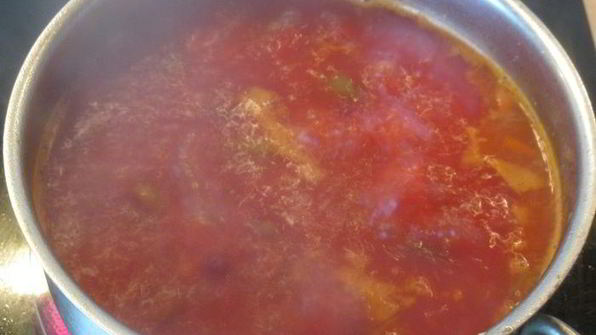 борщ с грибами