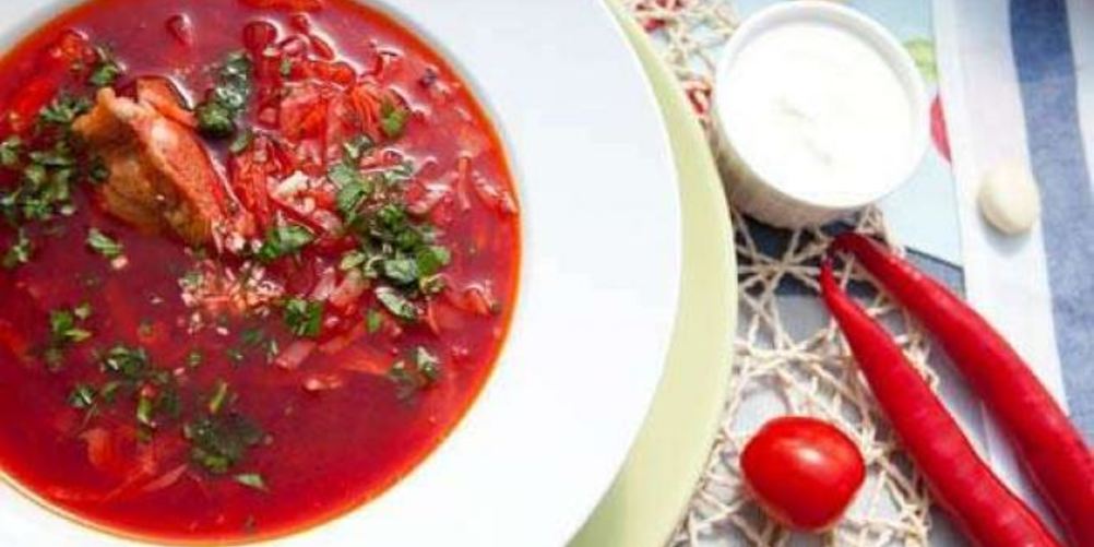 Рецепт борща с копченостями