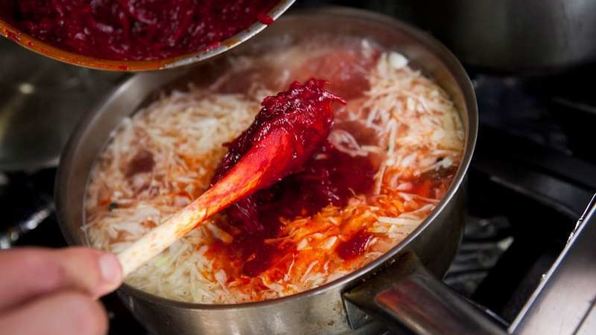 борщ с копченостями