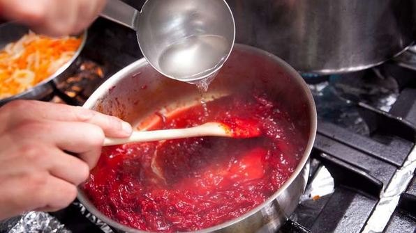 борщ с копченостями