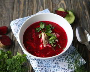 Борщ с курицей