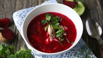 Борщ с курицей