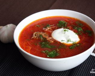 Борщ с квашеной капустой