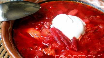 Борщ с маринованной свеклой