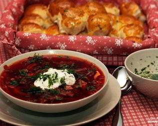 Борщ с мясом