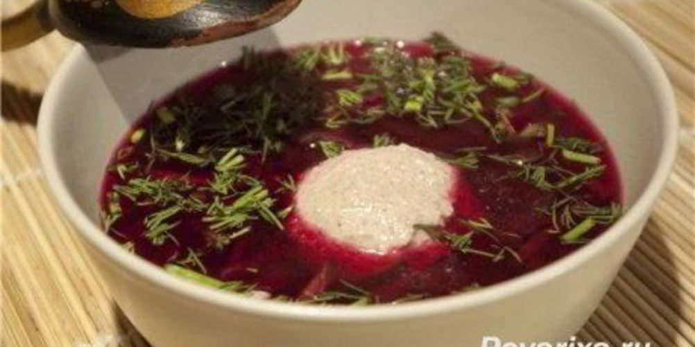 Рецепт борща с огурцами