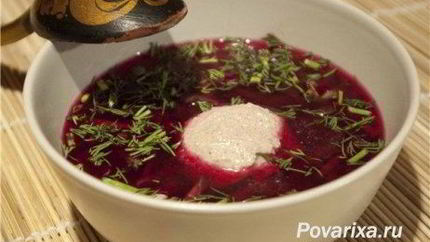 Борщ с огурцами