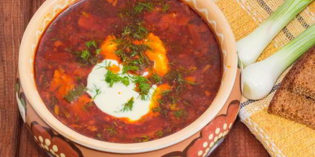 Рецепт борща с ревенем