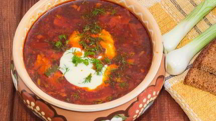 Борщ с ревенем