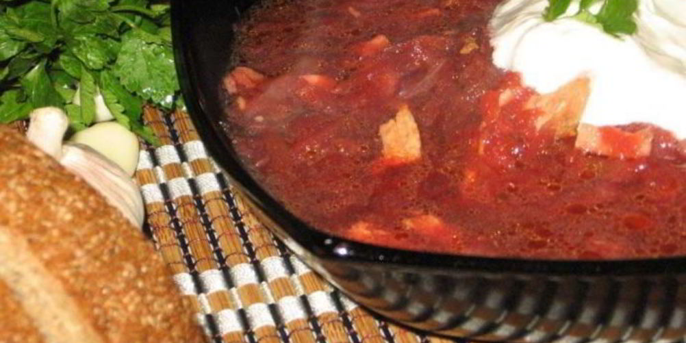 Рецепт борща с томатной пастой