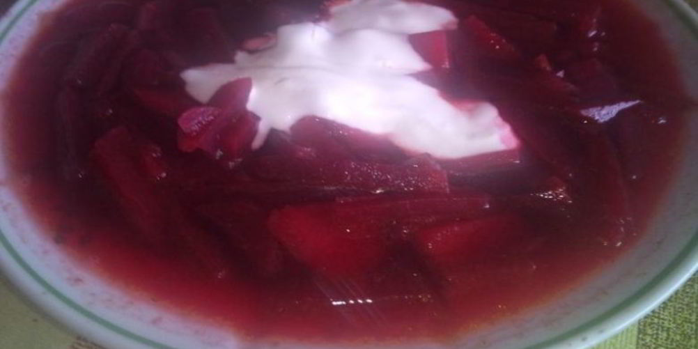 Рецепт борща с вареной свеклой