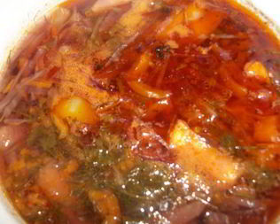 Борщ с яблоками