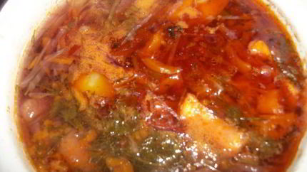 Борщ с яблоками