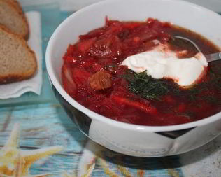 Борщ сибирский с мясом