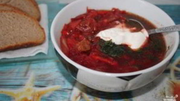 борщ сибирский с мясом