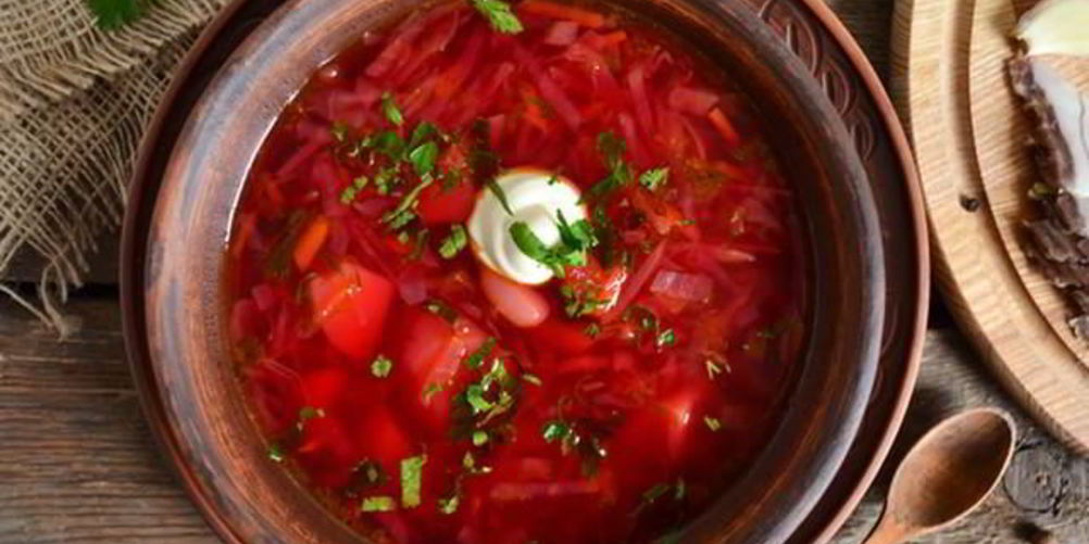 Рецепт борща со шкварками