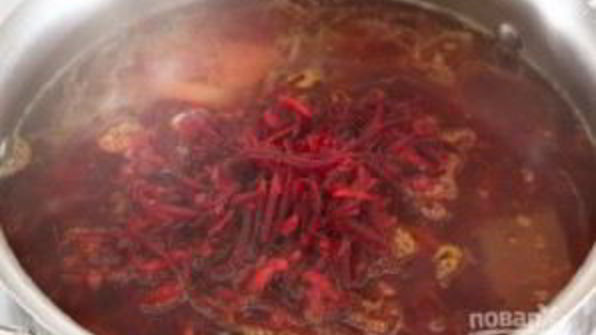 борщ со свеклой и капустой