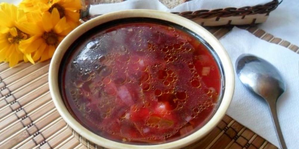 Рецепт борща со свекольной ботвой