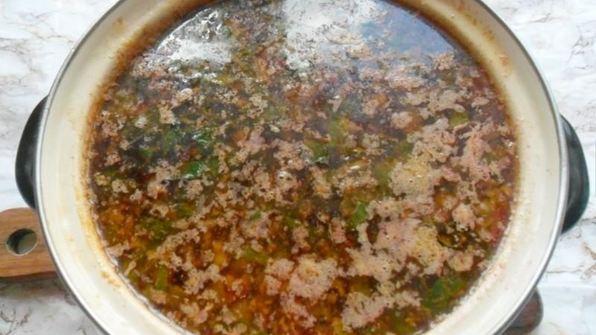 борщ со свекольной ботвой