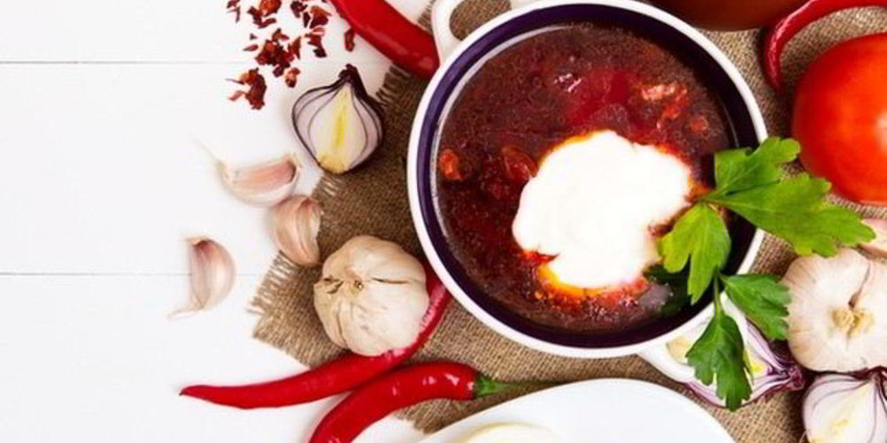 Рецепт холодного борща с копченой треской